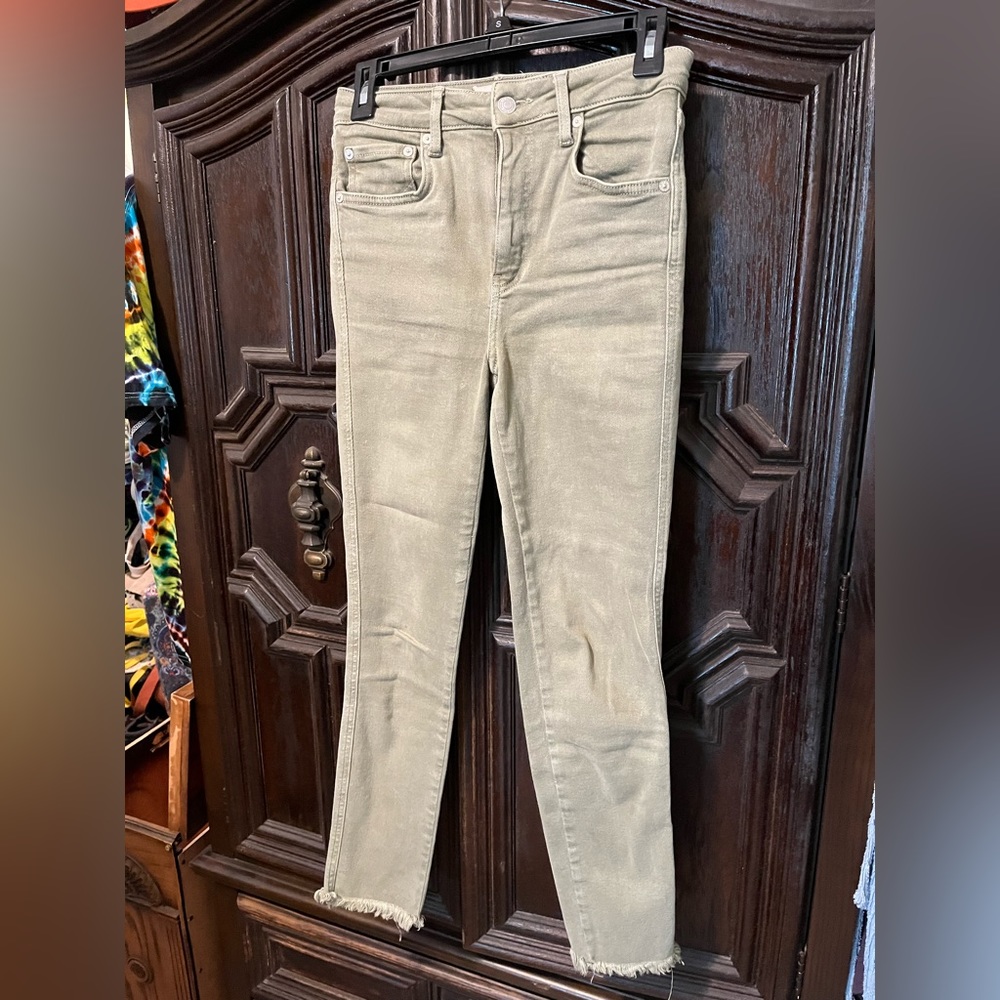 Free People Green Skinny Jeans